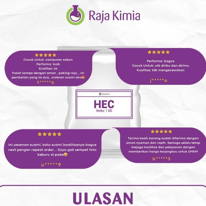 Lancarjaya- Hec / Cellosize / Natrosol / Hydroxy Ethyl Cellulose / Pengental