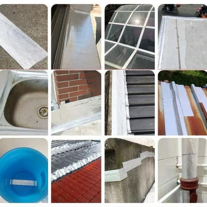 Lancarjaya- Lakban Anti Bocor Alumunium Foil Waterproof Tape 20 Cm X 10 Meter