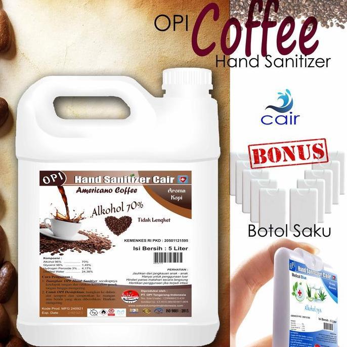 Hayuco- Hand Sanitizer 5 Liter Cair Bonus Pocket Bottle Spray (Card Bottle) Kod.Osb-Hs50