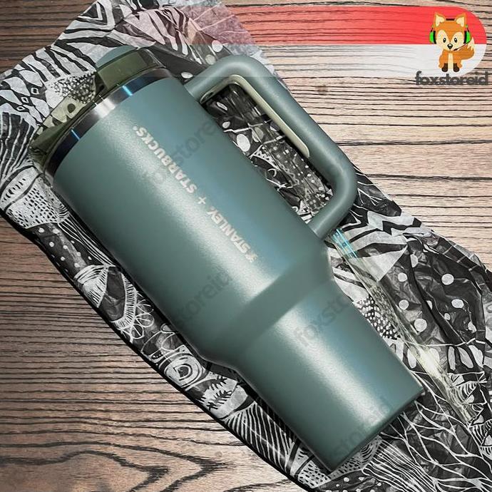 HARGA DISC - STARBUCKS x STANLEY Limited Edition Tumblr 40oz - Ash Green