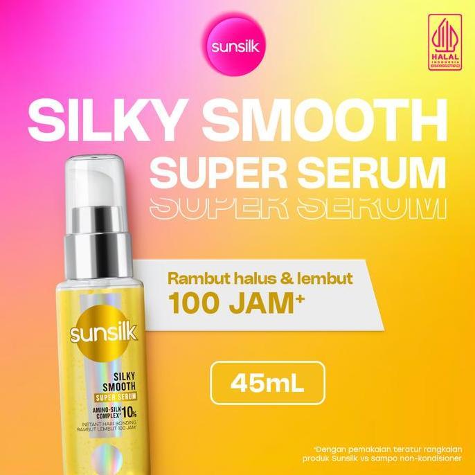 Berkilau- [Harga Spesial] Sunsilk Super Serum Silky Smooth/ Glossy Black 45Ml