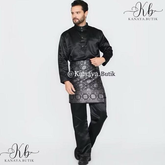 DV96 - Setelan baju melayu pria // baju melayu pria modern // setelan tekuk belanga // songket sampi