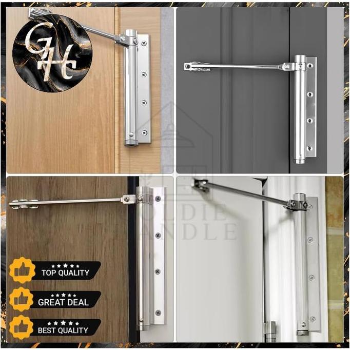 Lansungkirim- Penutup Pintu Otomatis Engsel Pintu Per Stang Door Closer Aluminium Door Closer Pintu 