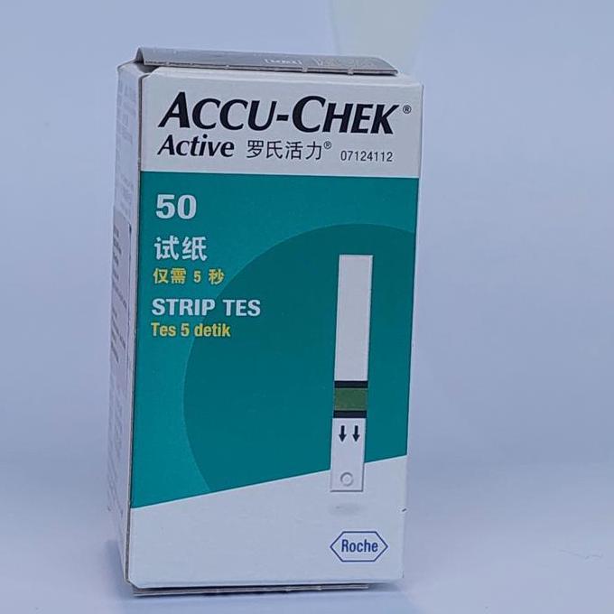 Lansungkirim- Roche Accu-Chek Active Stik 50T / Strip Gula Darah Accu Check Active
