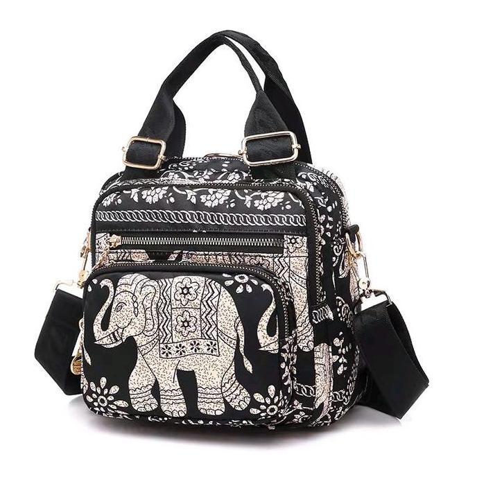 Alyee- Tas Chibao Ory Import Multifungsi Motif Gajah Dan Bunga