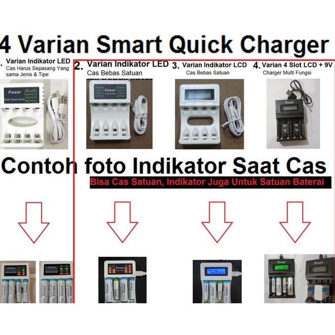 Lansungkirim- Charger Cager Cas Foxer Baterai Aa A2 , Aaa A3 Rechargeable