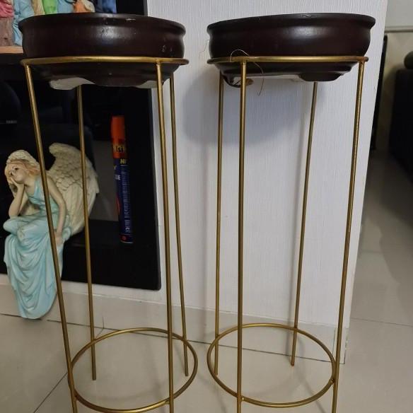 Gardendrm- Standing Pot / Standing Planter D:25 T:70Cm Besi 8 Mm / Rak Bunga Besi / Rak Besi