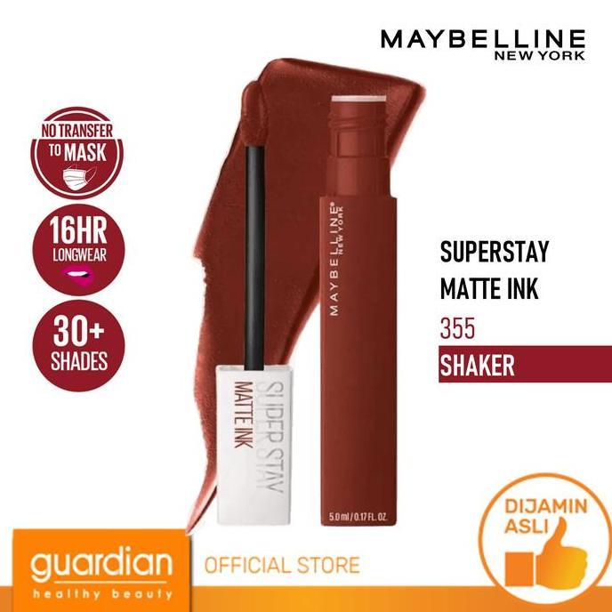 Lansungkirim- Maybelline Lip Superstay Matte Ink 355Shaker 5Ml
