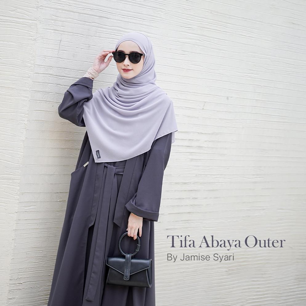 Jamise | Tifa Abaya Outer | One Set Inner Dress dan Outer Tali