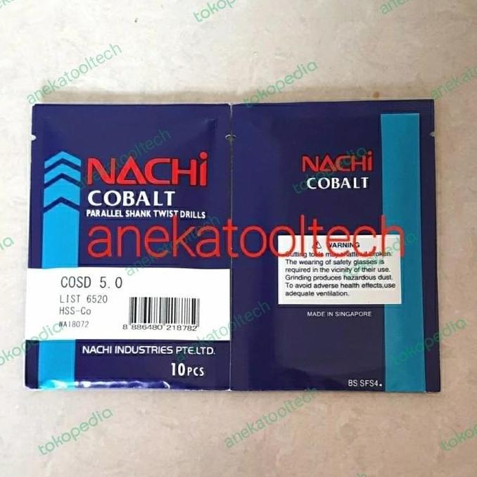 MATA BOR NACHI HSS CO M5 | Twist drill NACHI COBALT 5mm ORI