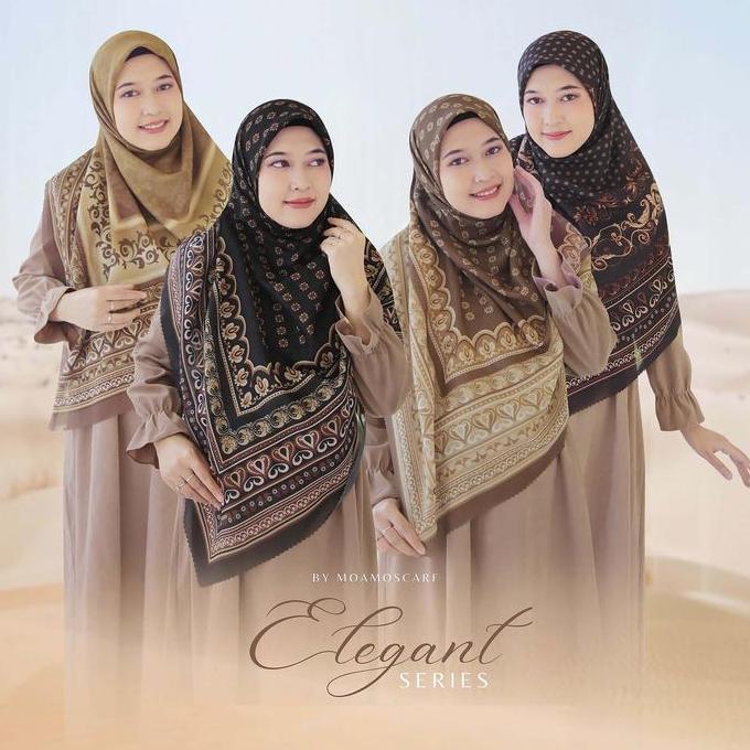 DF181 >> Hijab Segi Empat / Syari Motif / Jilbab Jumbo Elegant Series 140x140 & 120x120