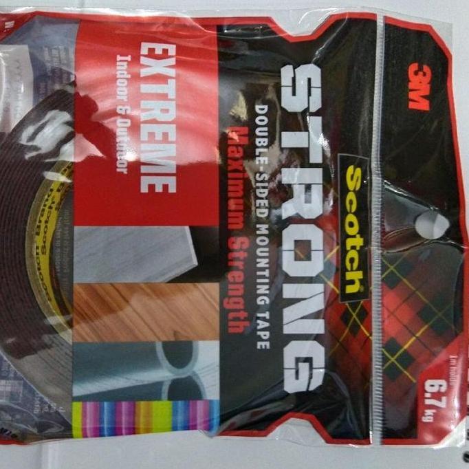 Double Tape 3 M Extreme 414-M19 19mmx4meter Lem bolak balik Outdoor Mounting Lem super kuat