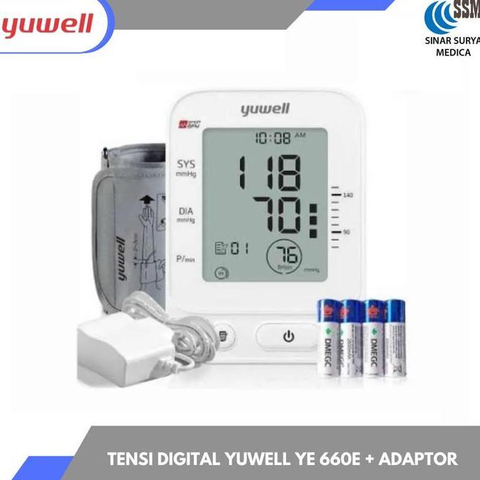 YUWELL - Tensimeter Digital YE 660E / Tensi Digital Yuwell / Tensimeter Digital Yuwell YE660E - Alat