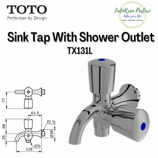 Kran cabang TOTO TX131L - Keran Cabang - Kran TOTO