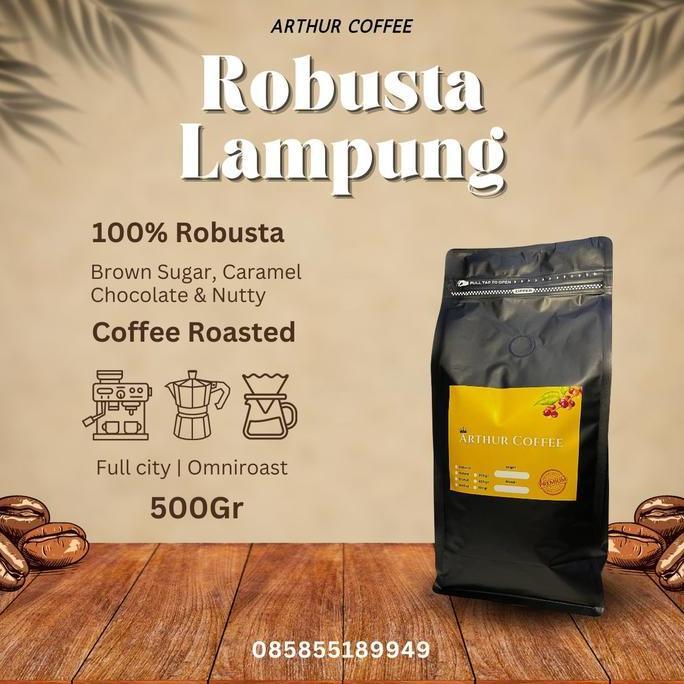 Biji Kopi Sangrai ROBUSTA LAMPUNG - Roasted bean 500gr
