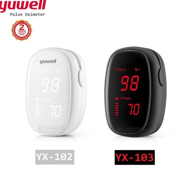 Yuwell YX102 - Pulse Oximeter Oxymeter - Ukur Saturasi Oksigen YX-102 Putih - Yuwell YX103 YX-103 Hi