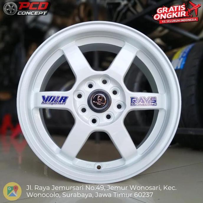 Velg volk rays te37 r15 velg racing mobil volk rays te37 ring 15 mobilio brio rs agya ayla sigra mar