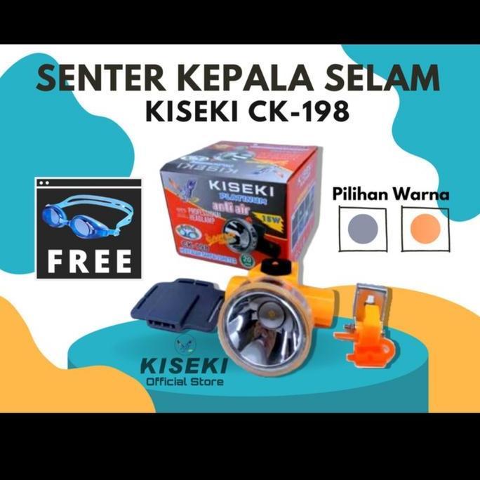 Senter Kepala Selam Kiseki CK 198 15w / Super Terang - Bonus Kaca Mata