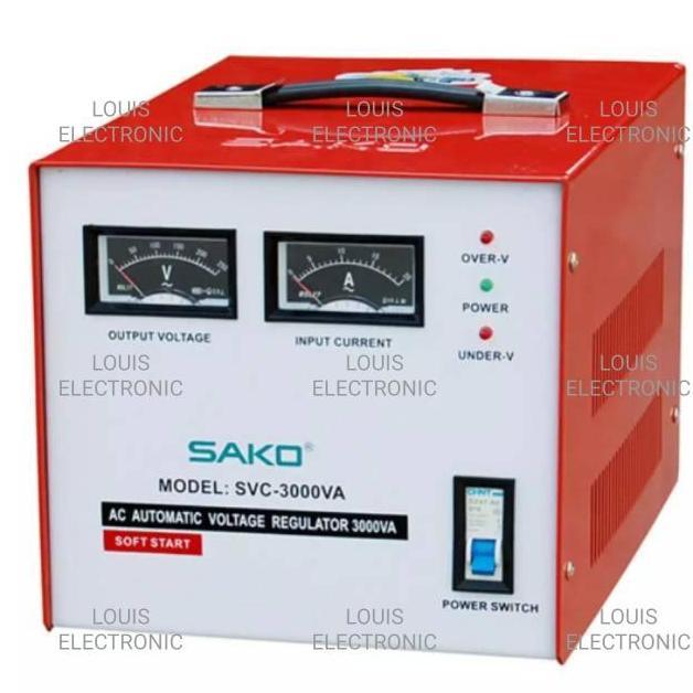 BEBAS ONGKIR - Stabilizer SAKO SVC-3000VA Automatic Voltage Regulator 3000 Watt 3000W