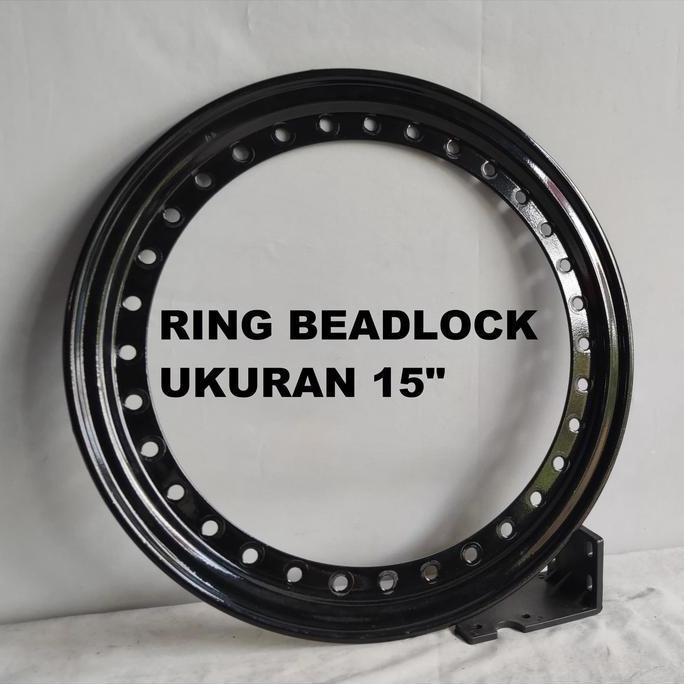 RING VELG BEADLOCK STEEL / BESI UKURAN 15 INCI HITAM / BLACK ( Ring Beadlock 15 Black )