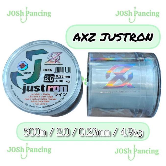 Senar pancing AXZ justron 500 meter IGFA cepat tenggelam flourocarbon anti keriting (TERBAIK) (TERBA