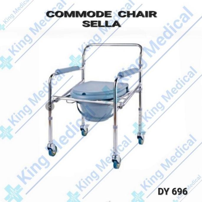 TERBARU - Commode Chair Kursi BAB Sellaco Pakai Roda