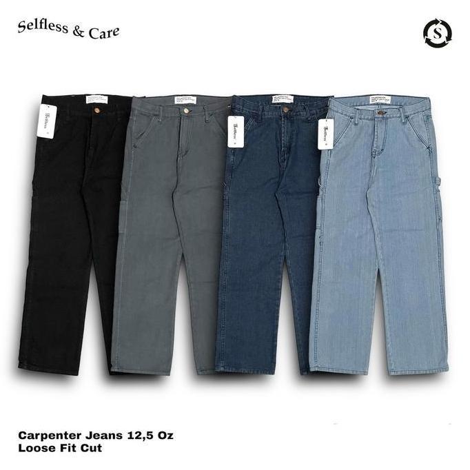 [NEW ARRIVAL] / Selfless - Celana Carpenter Pants Panjang Loose Fit Pria Wanita Korean Unisex Celana