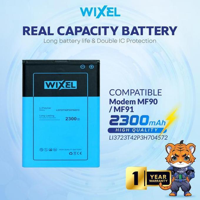 WIXEL Baterai LI3723T42P3H704572 Compatible For Modem Wifi ZTE MF90 / MF91 Double Power Real Capacit