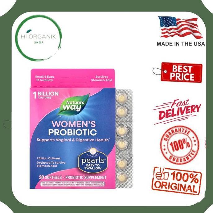 Nature's Way Women's Probiotic - Probiotic Pearls Women's Vaginal & Digestive Health 30 softgel