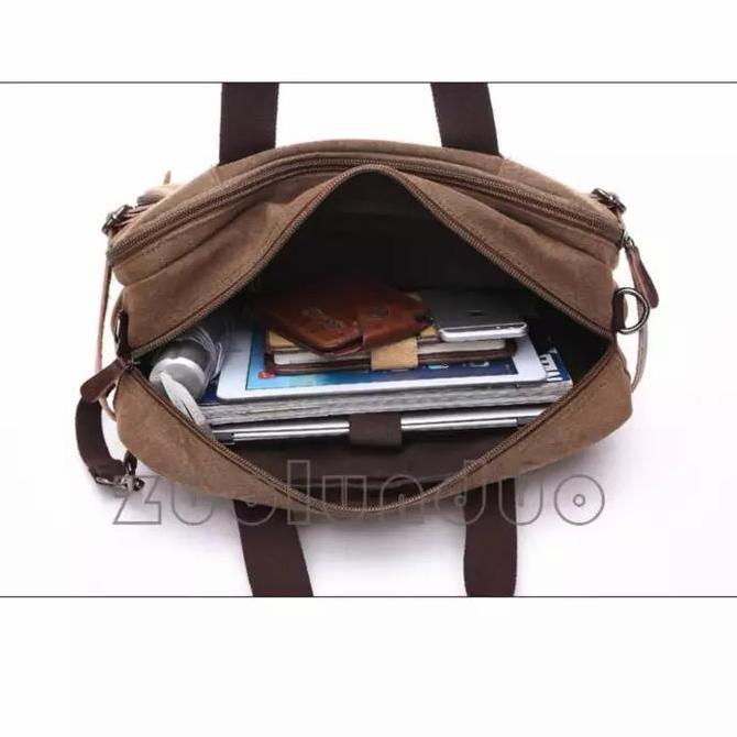 TAS BACKPACK/TAS SELEMPANG/ JINJING/TAS KERJA PRIA KANVAS IMPORT #9026