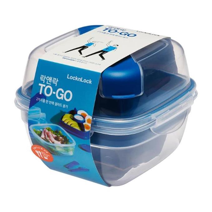 Lock & Lock To Go Salad Box 950ml HSM8440TLB/HSM8440TLY