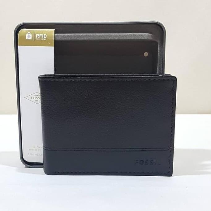 DOMPET PRIA FOSSIL ORINAL - FOSSIL BROOKS WALLET BLACK
