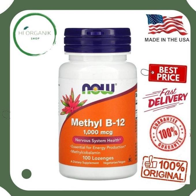 Now Foods Methyl B-12 B12 B 12 1000 mcg 100 Lozenges Vitamin B12 B-12