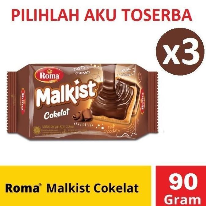 Biskuit Roma Malkist Coklat / Roma Malkist Cokelat 90 gr (HARGA 3 PCS)