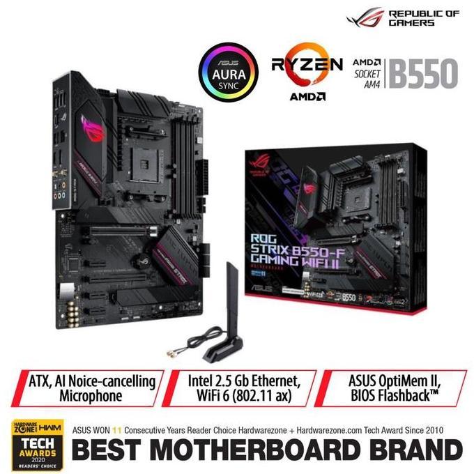 BEBAS ONGKIR - ASUS STRIX B550-F WIFI II ROG GAMING WI-FI B550F MOTHERBOARD - AMD AM4