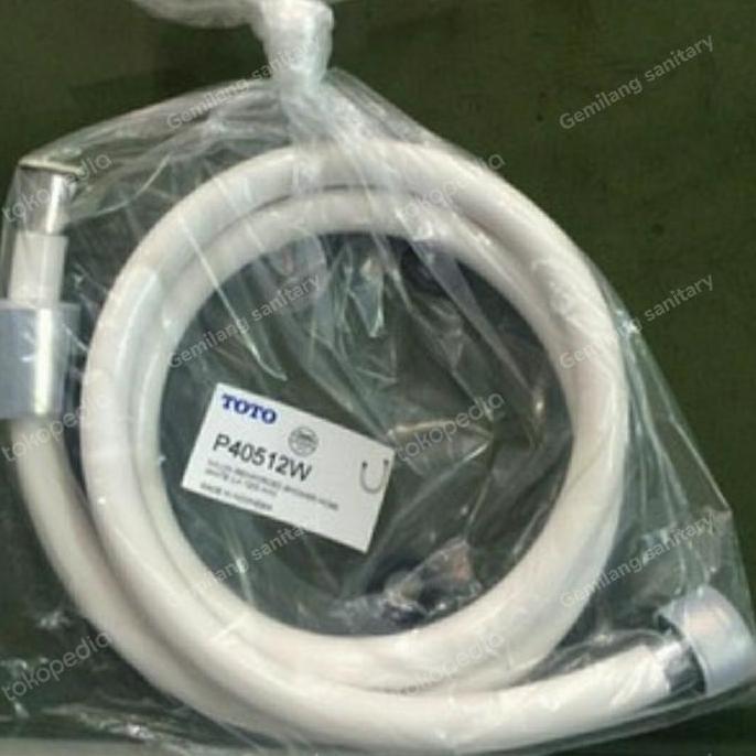 Selang Jet Shower Toto P40512 White/ Sparepart Semprotan Closed 1.2 M