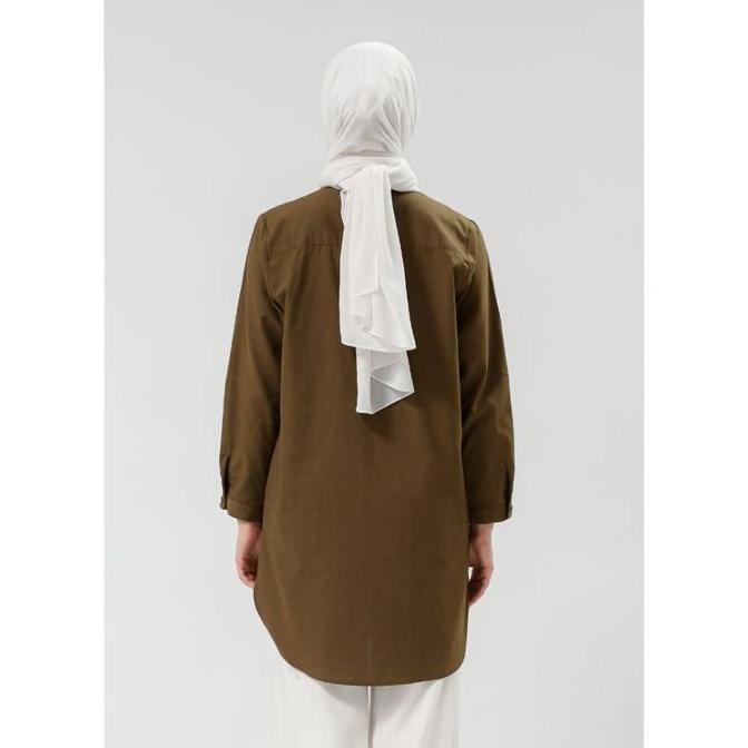 Urban Exchange Nikola Green Army Shirt - Atasan Kemeja Tunik Green Army