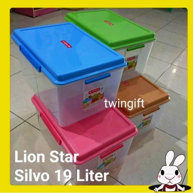 TERBARU - container box kedap Lion Star, silvo 19 liter