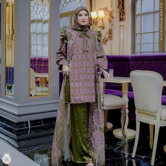 Alcavella - Maisyara One Set | Setelan Baju Wanita Muslim Outfit Elegan Nyaman