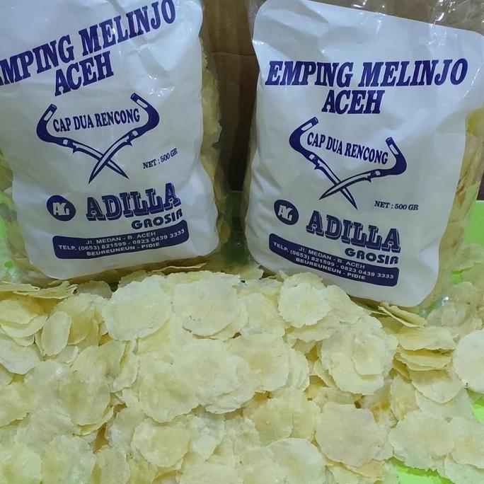 Emping Aceh suoer grade A 500g (Adilla)