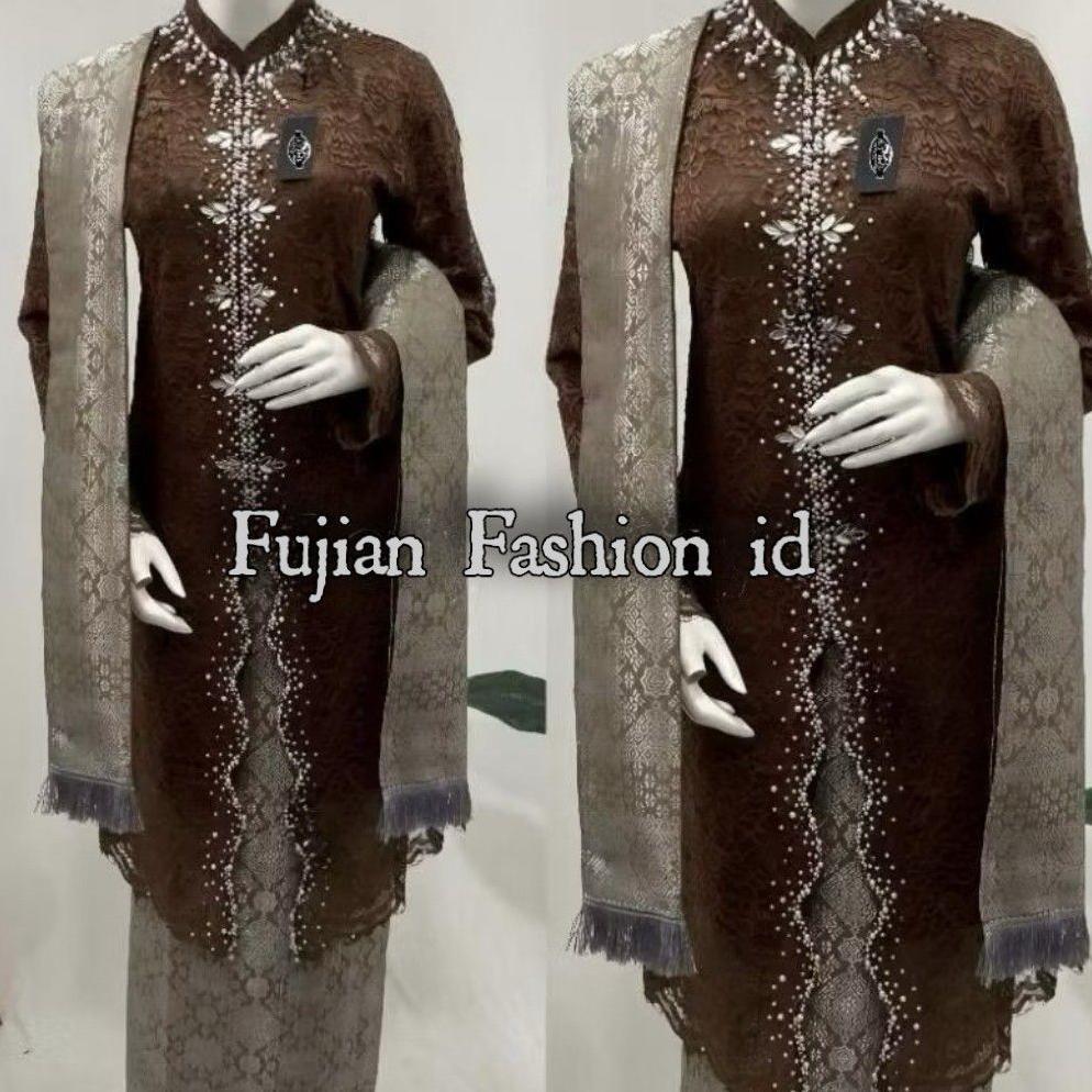 Fujian Id - Set kebaya brukat Payet Yura / kebaya Modern / kebaya ibu besan / kebaya ibu besan 2025 