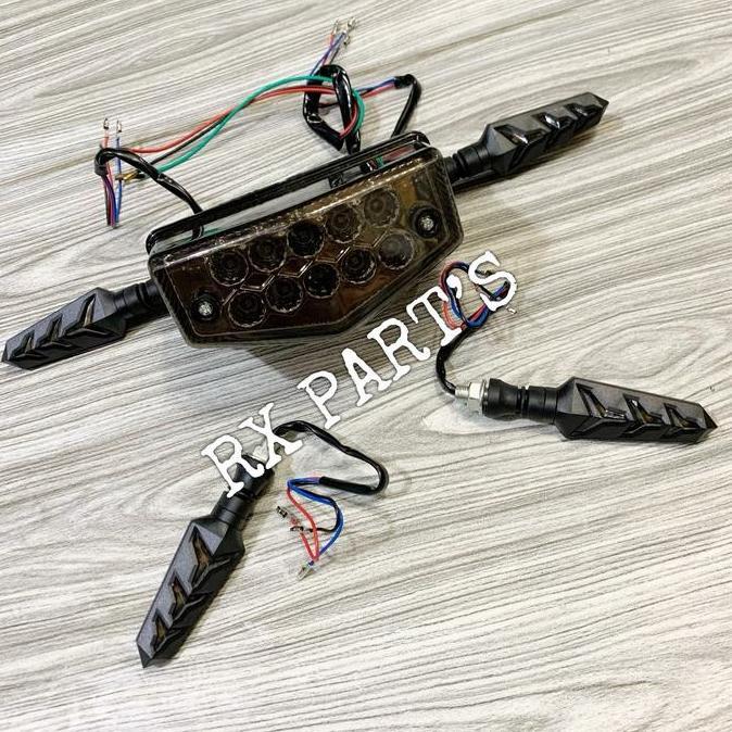 Promo SATU PAKET LAMPU REM LED / STOP LED MIKA SMOKE / RIBEN RX KING RX K RX KING + 2 SET SEIN LED P