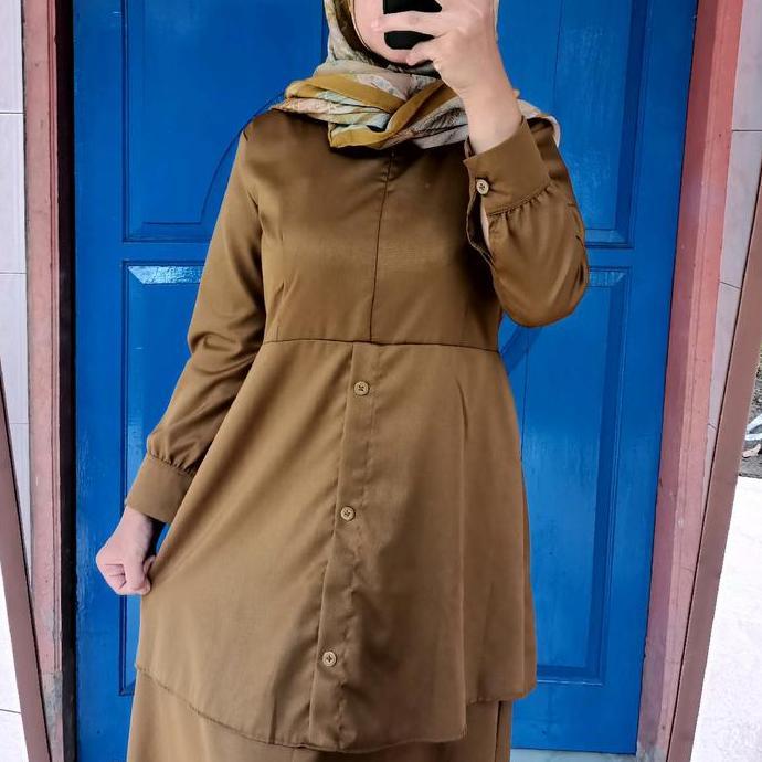 Gamis Pemda semi rok Seragam dinas kerja Syari