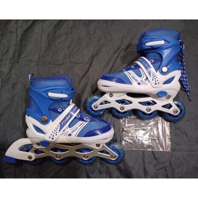 New Sepatu Roda Anak Fullset Inline Skate / Sepatu Roda Anak Power Superb Outdoor Pasti Ori