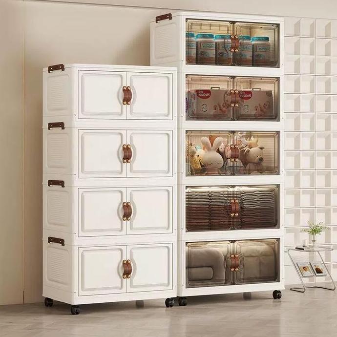 Kotak Penyimpanan Lipat Plastik / Kotak Plastik Penyimpanan Serbaguna Lemari Plastik Transparan /pla