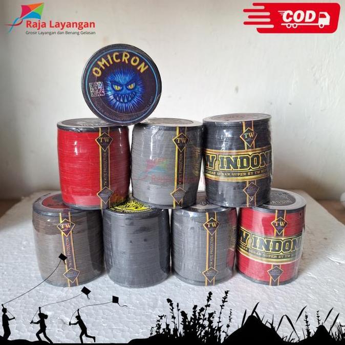 Raja Layangan - Benang Gelasan Molor Black Label / The Joker / Black Cat / Tengkorak / Cobra (TERBAI