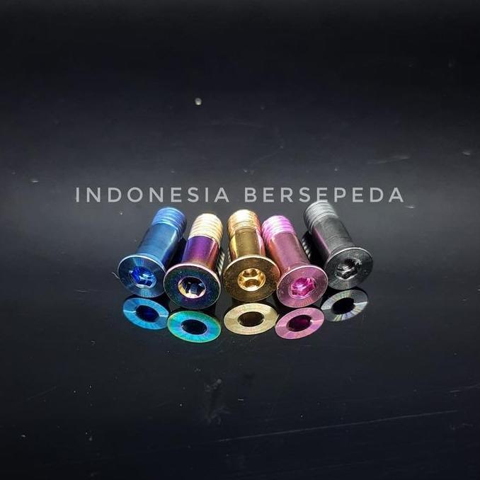 Titanium Bolt Pulley Jockey Wheel M5x14.2mm - Baut Pulley Titanium