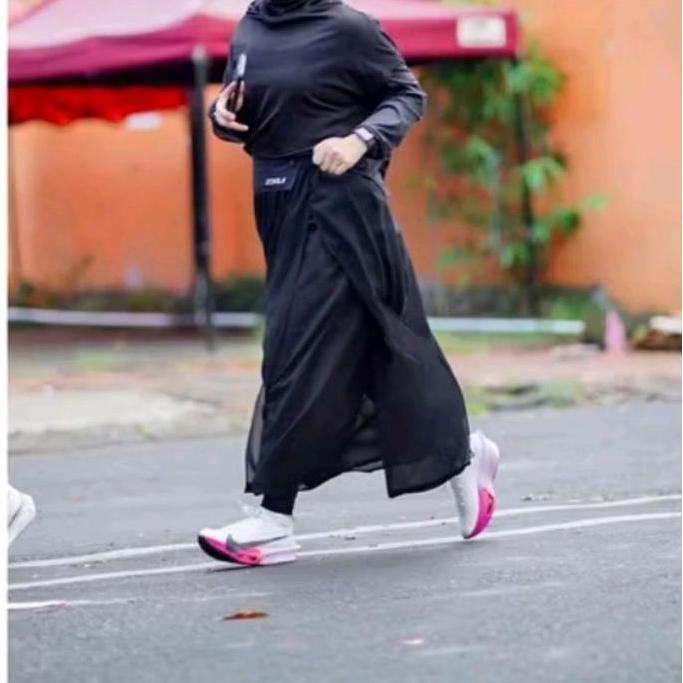 Rok wanita sport rok lari hijabers Panjang Sporty Polos