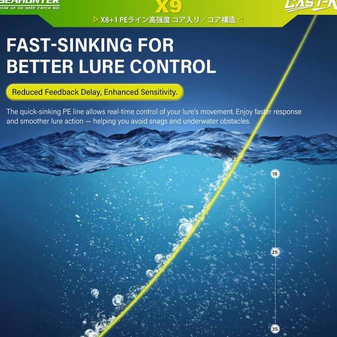 [OFFICIAL] SeaHunter Cast-King PE X9 Senar Pancing (150M 6.8KG-22.7KG) Braided Fishing Lines 8 Untai