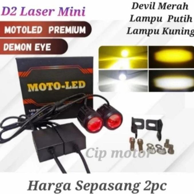 Promo Lampu Tembak D2 Laser Bullaes 20 Watt Premium Moto Led Premium Devil Diskon